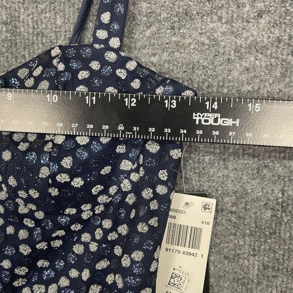 Trixxi Dress Womens 3 Navy Blue Glitter Dot Formal Gown Fit Flare Tulle MSRP 149 - Picture 7 of 16